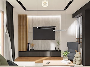Nowoczesny dom - Salon, styl nowoczesny - zdjęcie od INCRE DESIGN | Architektura wnętrz | Projekty online | Wizualizacje 3D |