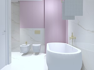 Pink Bathroom - Łazienka, styl nowoczesny - zdjęcie od INCRE DESIGN | Architektura wnętrz | Projekty online | Wizualizacje 3D |