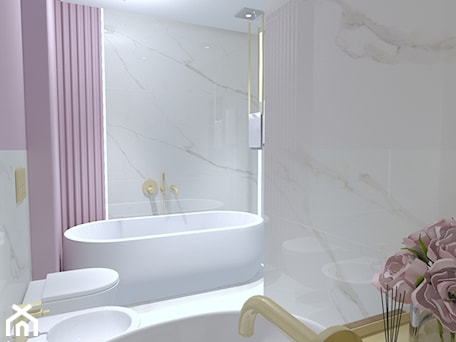 Aranżacje wnętrz - Łazienka: Pink Bathroom - Łazienka, styl nowoczesny - INCRE DESIGN | Architektura wnętrz | Projekty online | Wizualizacje 3D |. Przeglądaj, dodawaj i zapisuj najlepsze zdjęcia, pomysły i inspiracje designerskie. W bazie mamy już prawie milion fotografii!