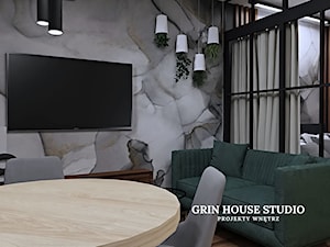 POKÓJ DZIENNY W STYLU SOFT LOFT - Salon, styl industrialny - zdjęcie od GRIN HOUSE STUDIO