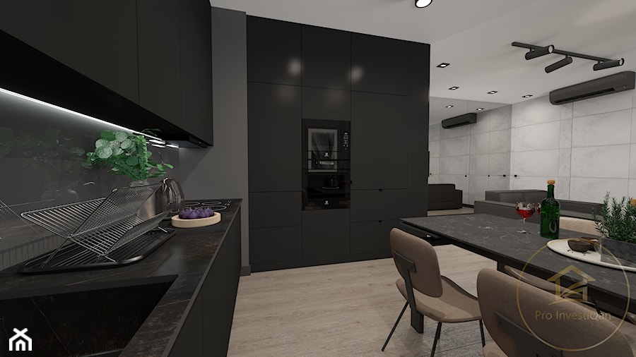 Mieszkanie w wersji męskiej 65m² - Kuchnia - zdjęcie od Pro InvestiQan