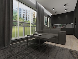 Mieszkanie w wersji męskiej 65m² - Salon - zdjęcie od Pro InvestiQan