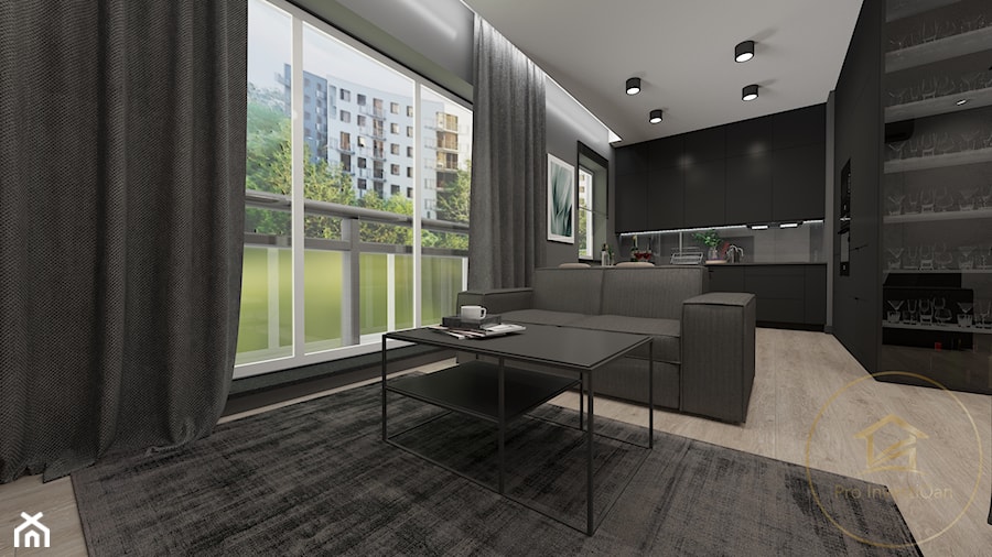 Mieszkanie w wersji męskiej 65m² - Salon - zdjęcie od Pro InvestiQan