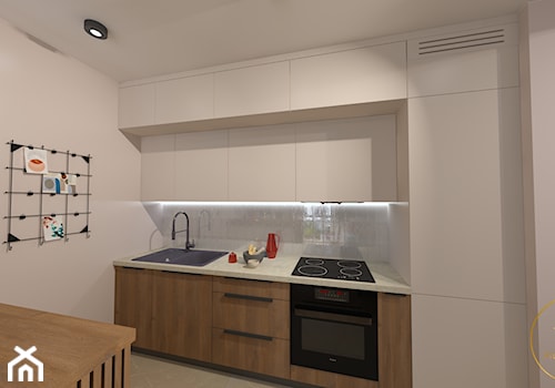 Mieszkanie w wersji kobiecej 38m² - Kuchnia, styl nowoczesny - zdjęcie od Pro InvestiQan