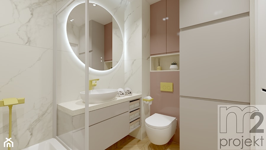 Mieszkanie w kobiecej wersji 54m² - Łazienka, styl nowoczesny - zdjęcie od Pro InvestiQan