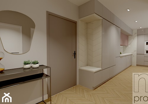 Mieszkanie w kobiecej wersji 54m² - Hol / przedpokój, styl nowoczesny - zdjęcie od Pro InvestiQan