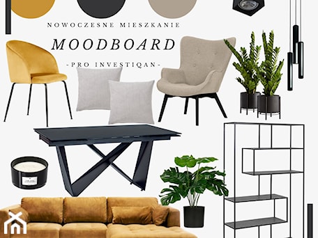 Aranżacje wnętrz - Salon: Moodboard - Salon, styl nowoczesny - Pro InvestiQan. Przeglądaj, dodawaj i zapisuj najlepsze zdjęcia, pomysły i inspiracje designerskie. W bazie mamy już prawie milion fotografii!