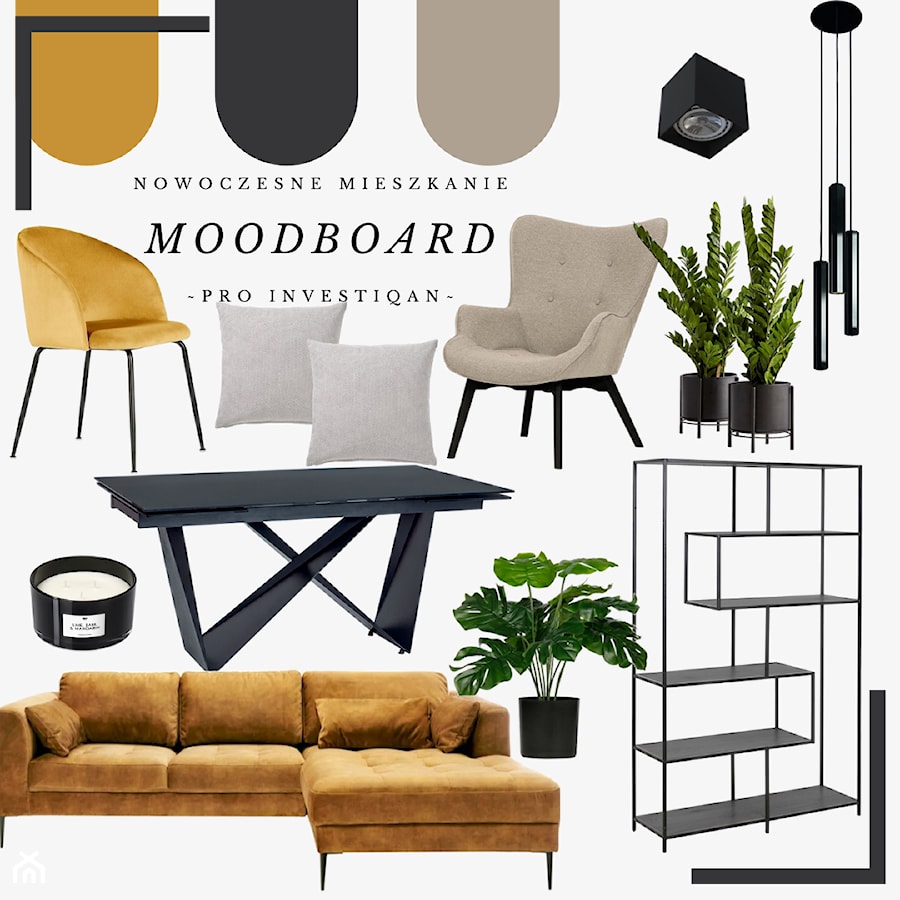 Moodboard - Salon, styl nowoczesny - zdjęcie od Pro InvestiQan