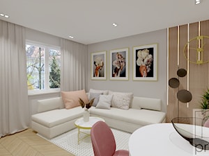 Mieszkanie w kobiecej wersji 54m² - Salon, styl nowoczesny - zdjęcie od Pro InvestiQan