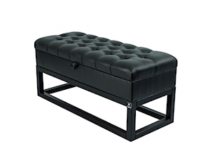 Ławka Ze Schowkiem Skrzynia Pikowana Czarny Ekoskóra Model QD-3 🛋️