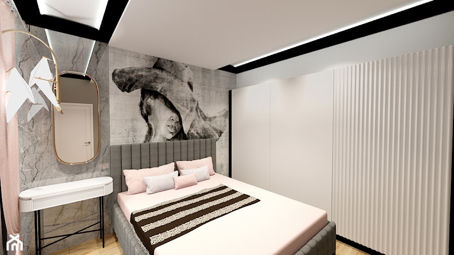 kobieca sypialnia w kliacie glamour - zdjęcie od MODERN DESIGN Monika Nowak