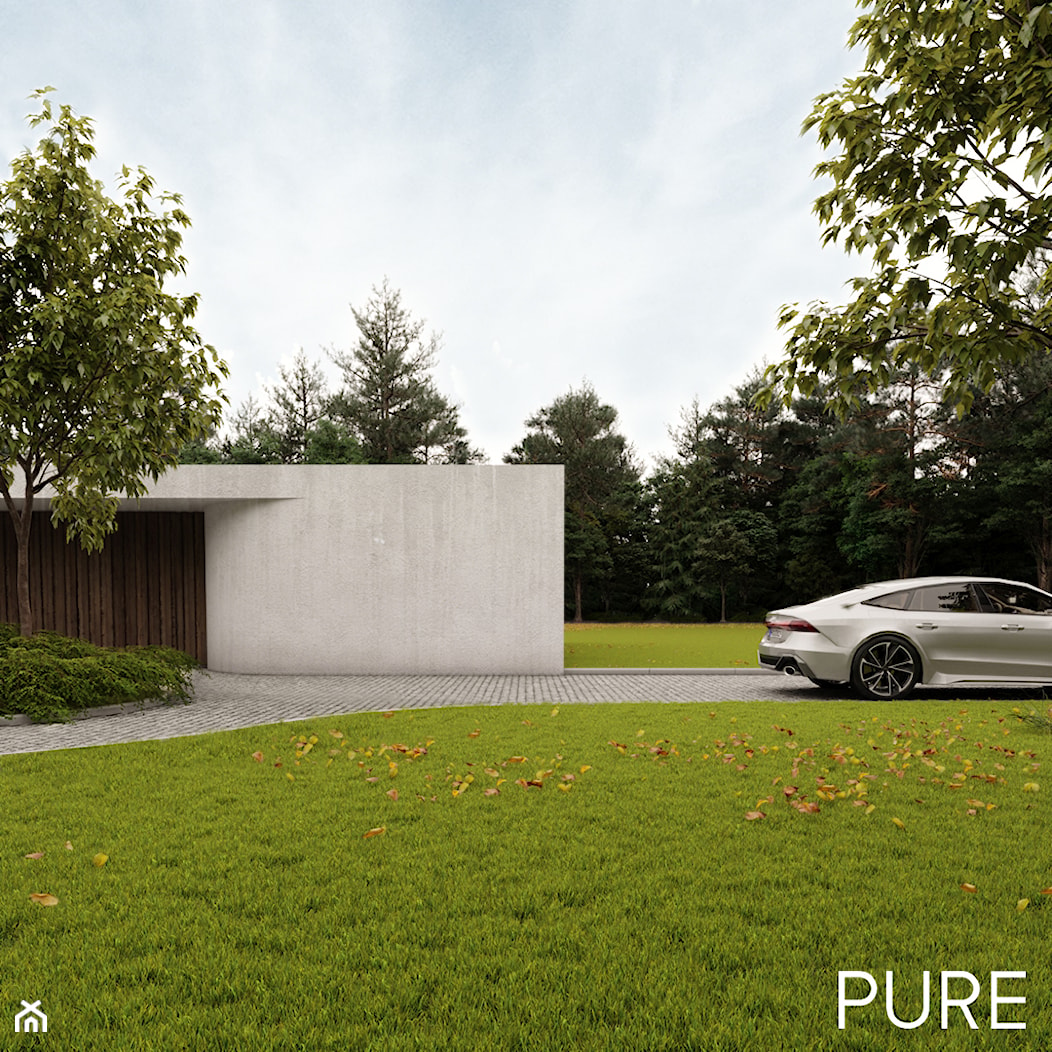 Front domu - podjazd - zdjęcie od PURE architecture studio - Homebook