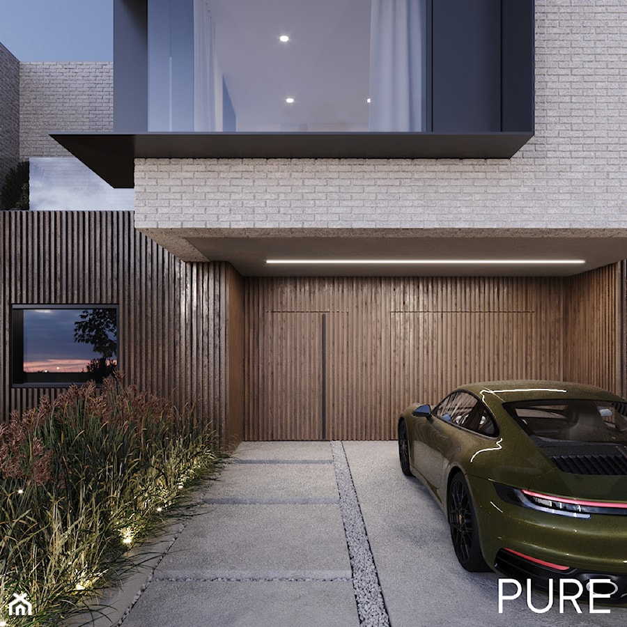Front domu - strefa wejściowa - zdjęcie od PURE architecture studio