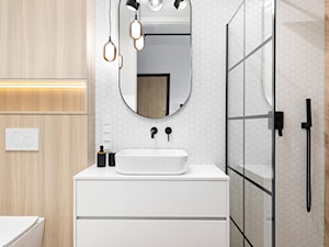 Wnętrza - Średnia z punktowym oświetleniem łazienka, styl skandynawski - zdjęcie od Szymon Kotowski