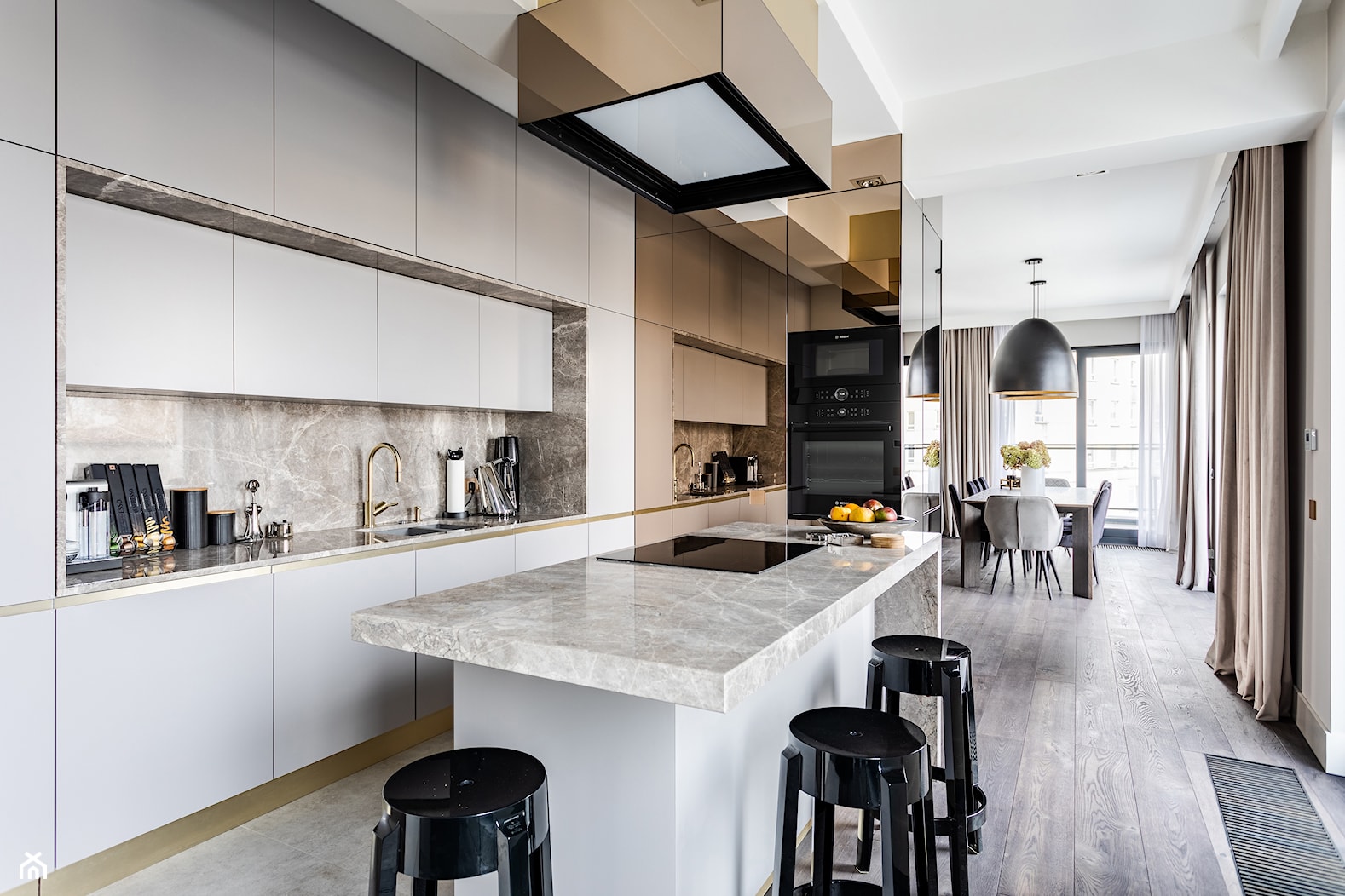 Apartament Mokotów 2 - Kuchnia, styl nowoczesny - zdjęcie od STRICTE - DESIGN Arch. Magdalena Smyk - Homebook