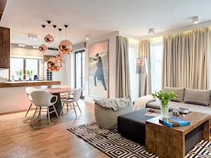 Apartament Śródmieście 1 - Salon, styl nowoczesny - zdjęcie od STRICTE - DESIGN Arch. Magdalena Smyk