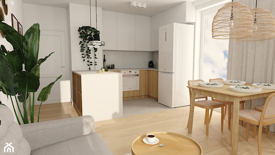 Mieszkanie w Chełmie - Kuchnia, styl skandynawski - zdjęcie od Burzyńska Studio - naturalne wnętrza