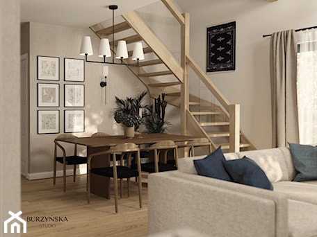 Aranżacje wnętrz - Jadalnia: przytulna jadalnia w stylu modern farmhouse - Burzyńska Studio - naturalne wnętrza. Przeglądaj, dodawaj i zapisuj najlepsze zdjęcia, pomysły i inspiracje designerskie. W bazie mamy już prawie milion fotografii!