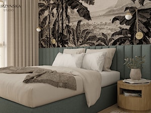 Przytulna elegancka sypialnia - zdjęcie od Burzyńska Studio - naturalne wnętrza