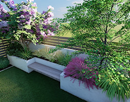 Projekt małego ogrodu przy domu szeregowym - Stefa przestrzeni - projektowanie ogrodów i tarasów - zdjęcie od Strefa Przestrzeni - Homebook