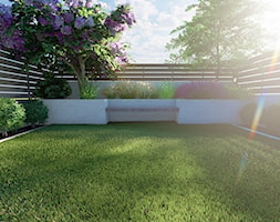 Projekt małego ogrodu przy domu szeregowym - Stefa przestrzeni - projektowanie ogrodów i tarasów - zdjęcie od Strefa Przestrzeni - Homebook
