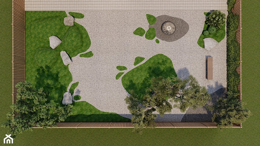 Projekt ogrodu w stylu japońskim - Strefa Przestrzeni - projektowanie ogrodów i tarasów - zdjęcie od Strefa Przestrzeni