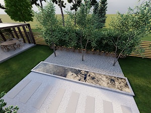 Projekt ogrodu z altaną i wodą w ogrodzie - Strefa Przestrzeni - projektowanie ogrodów i tarasów - zdjęcie od Strefa Przestrzeni