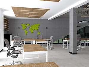 Wnetrza biurowe i pracownicze w dużej firmie - Biuro, styl nowoczesny - zdjęcie od AM INVEST