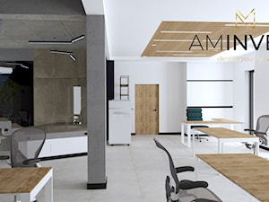 Wnetrza biurowe i pracownicze w dużej firmie - Biuro, styl nowoczesny - zdjęcie od AM INVEST