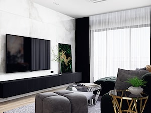 Ścianka TV w salonie - zdjęcie od Mizu Design