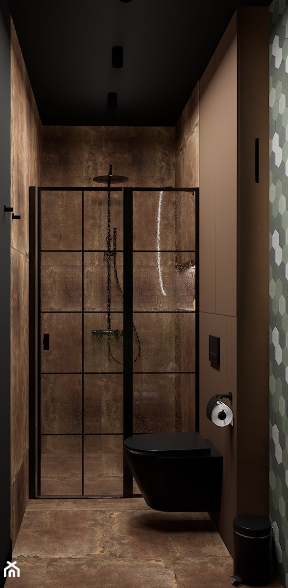 Industrialna łazienka gościnna - zdjęcie od Mizu Design