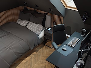 Część sypialniana z miejscem do nauki - zdjęcie od Mizu Design