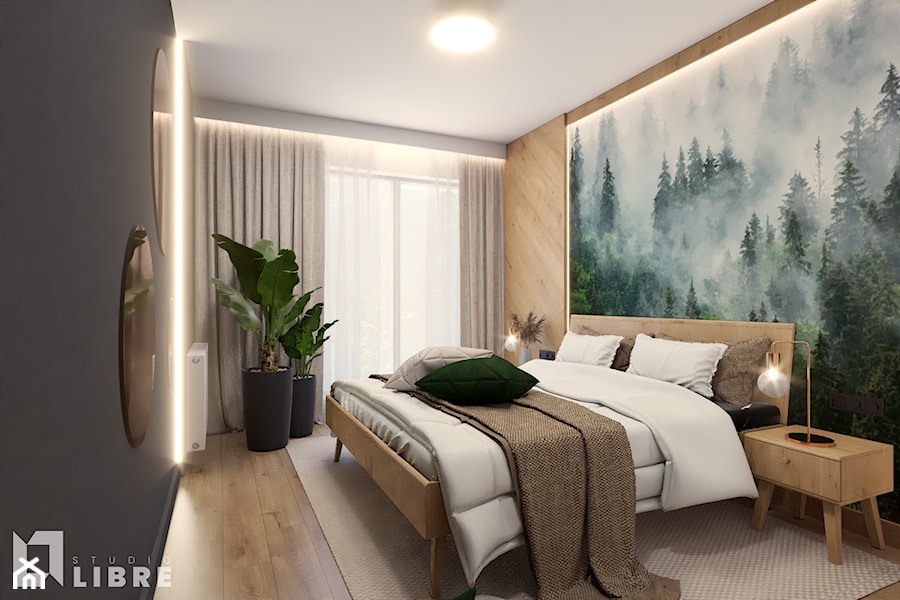 Apartament w Szczyrku | 50 m2 | 2022 - Sypialnia, styl tradycyjny - zdjęcie od Studio Libre - Pracownia Projektowa
