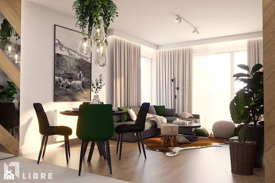 Apartament w Szczyrku | 50 m2 | 2022 - Salon, styl tradycyjny - zdjęcie od Studio Libre - Pracownia Projektowa