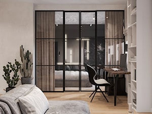 Projekt mieszkania 57 metrów 2 dla pary - Salon, styl nowoczesny - zdjęcie od Studio Nonoki
