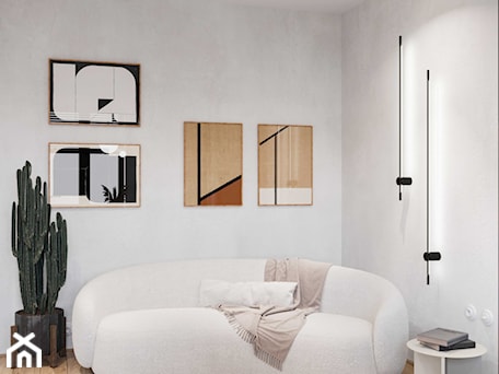 Aranżacje wnętrz - Salon: Modernistyczne mieszkanie o powierzchni 47 m2 - Salon, styl minimalistyczny - Studio Nonoki. Przeglądaj, dodawaj i zapisuj najlepsze zdjęcia, pomysły i inspiracje designerskie. W bazie mamy już prawie milion fotografii!