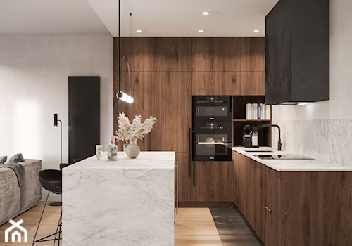 Projekt mieszkania 57 metrów 2 dla pary - Kuchnia, styl nowoczesny - zdjęcie od Studio Nonoki