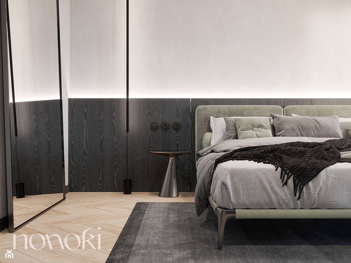 Minimalistyczna sypialnia - zdjęcie od Studio Nonoki - Homebook