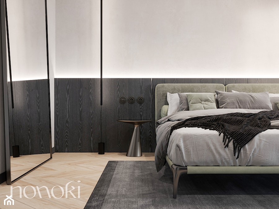 Minimalistyczna sypialnia - zdjęcie od Studio Nonoki