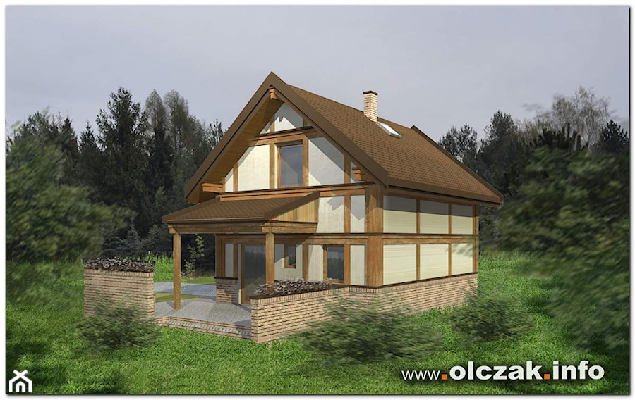 drewniany domek w lesie - Domy, styl rustykalny - zdjęcie od Architekt Maciej Olczak