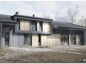 projekt nowoczesnego domu z jednospadowym dachem - Nowoczesne domy, styl nowoczesny - zdjęcie od Architekt Maciej Olczak