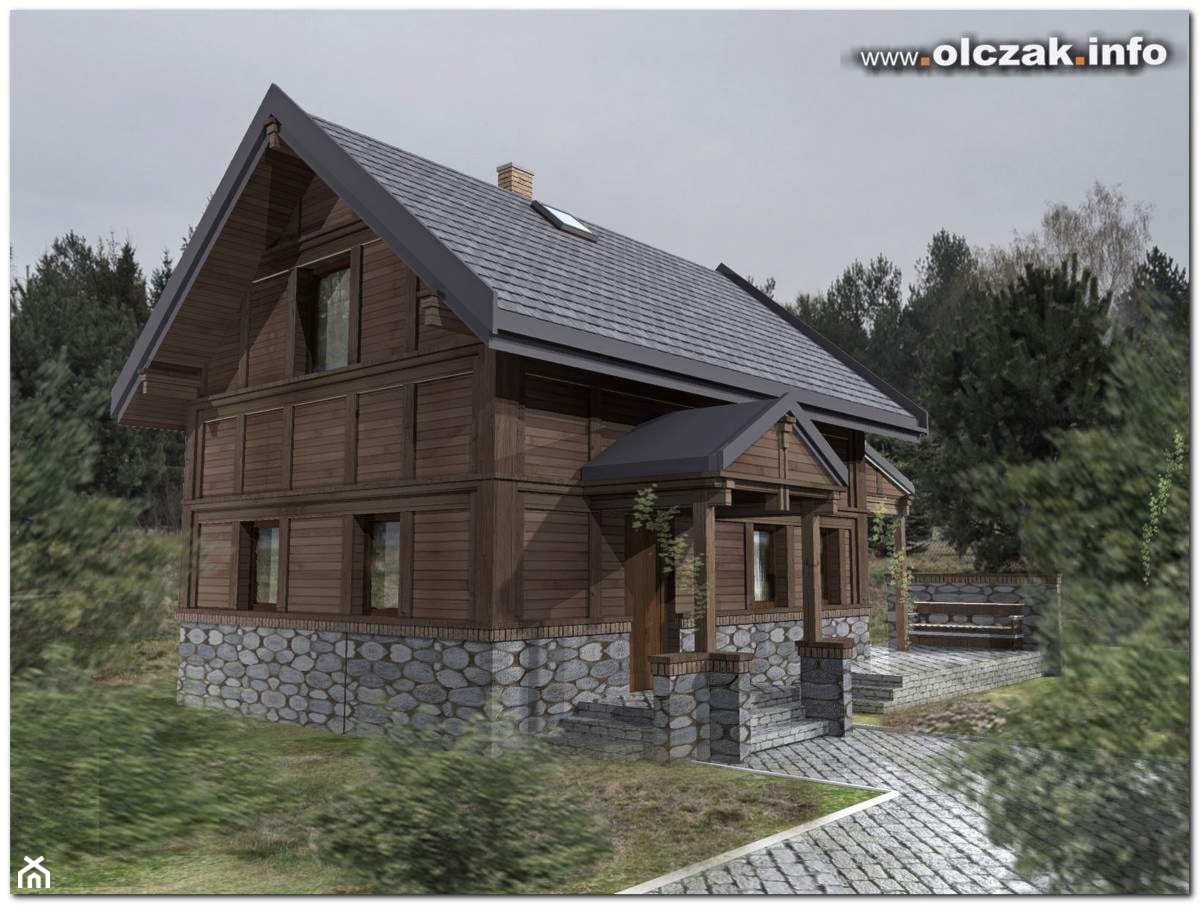 drewniany domek w lesie - Domy, styl tradycyjny - zdjęcie od Architekt Maciej Olczak - Homebook