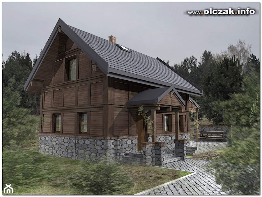drewniany domek w lesie - Domy, styl tradycyjny - zdjęcie od Architekt Maciej Olczak