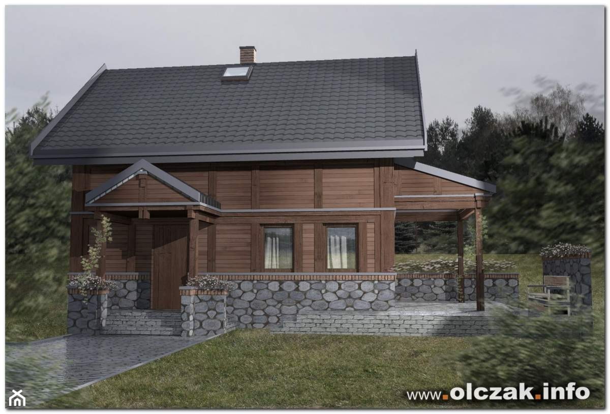 drewniany domek w lesie - Domy tradycyjne, styl tradycyjny - zdjęcie od Architekt Maciej Olczak - Homebook