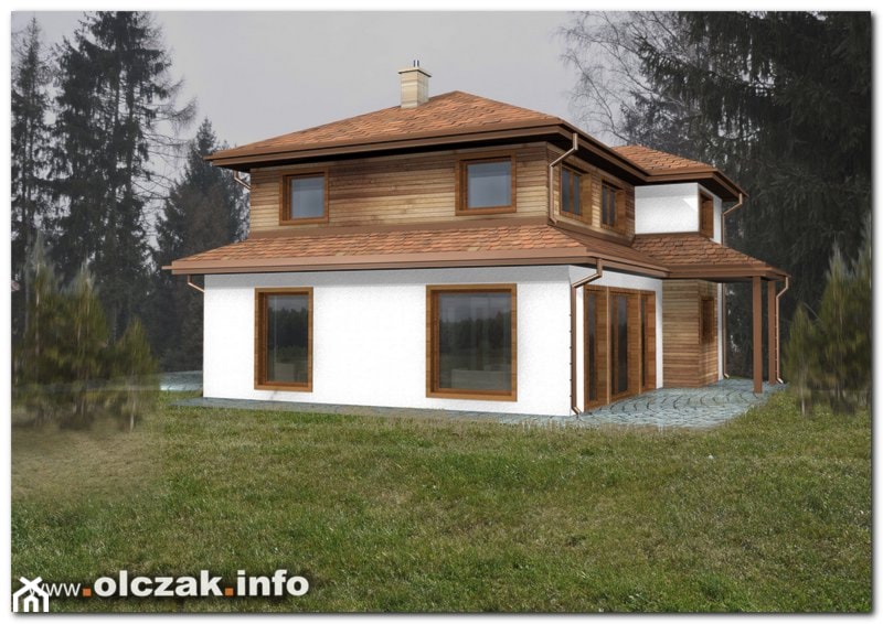projekt domu szkieletowego - Domy, styl rustykalny - zdjęcie od Architekt Maciej Olczak - Homebook
