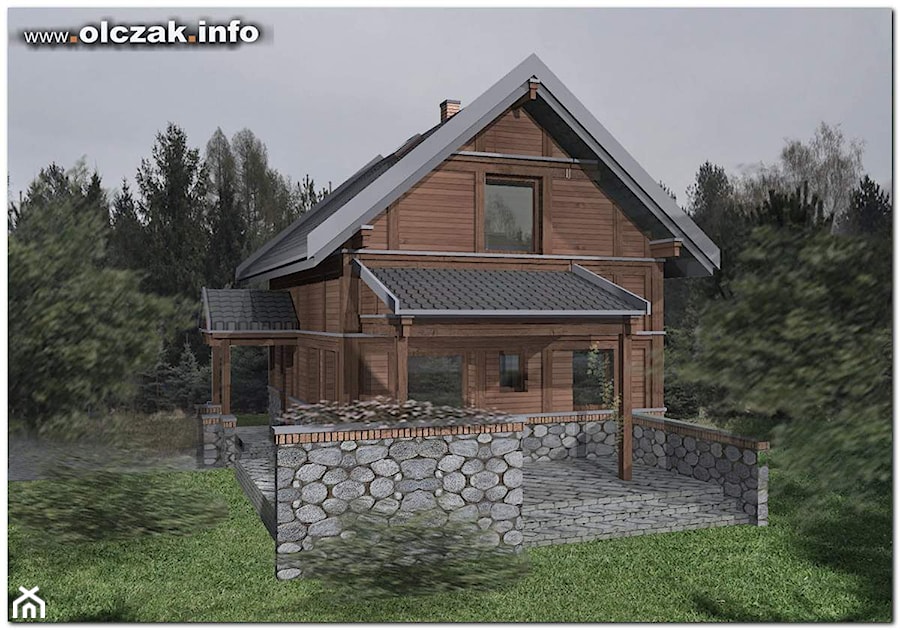 drewniany domek w lesie - Domy tradycyjne, styl tradycyjny - zdjęcie od Architekt Maciej Olczak