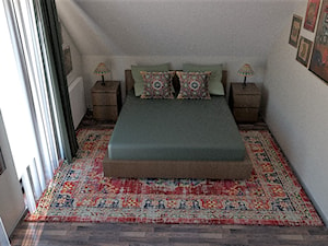 Sypialnia na poddaszu w stylu eklektycznym - zdjęcie od Pracownia Alabarbara