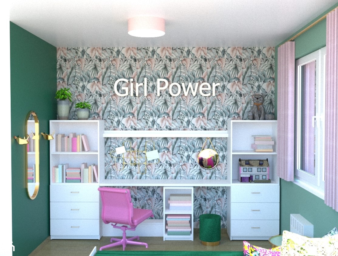 Pokój dziewczynki w wieku wczesnoszkolnym - zdjęcie od Pracownia Alabarbara - Homebook