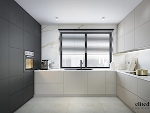 Minimalistyczna kuchnia w neutralnej kolorystyce - zdjęcie od Elited Interior Design