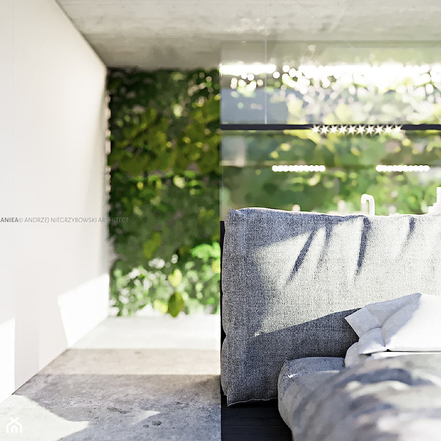 Warmińska chata - Mała biała sypialnia, styl minimalistyczny - zdjęcie od ANIEA
